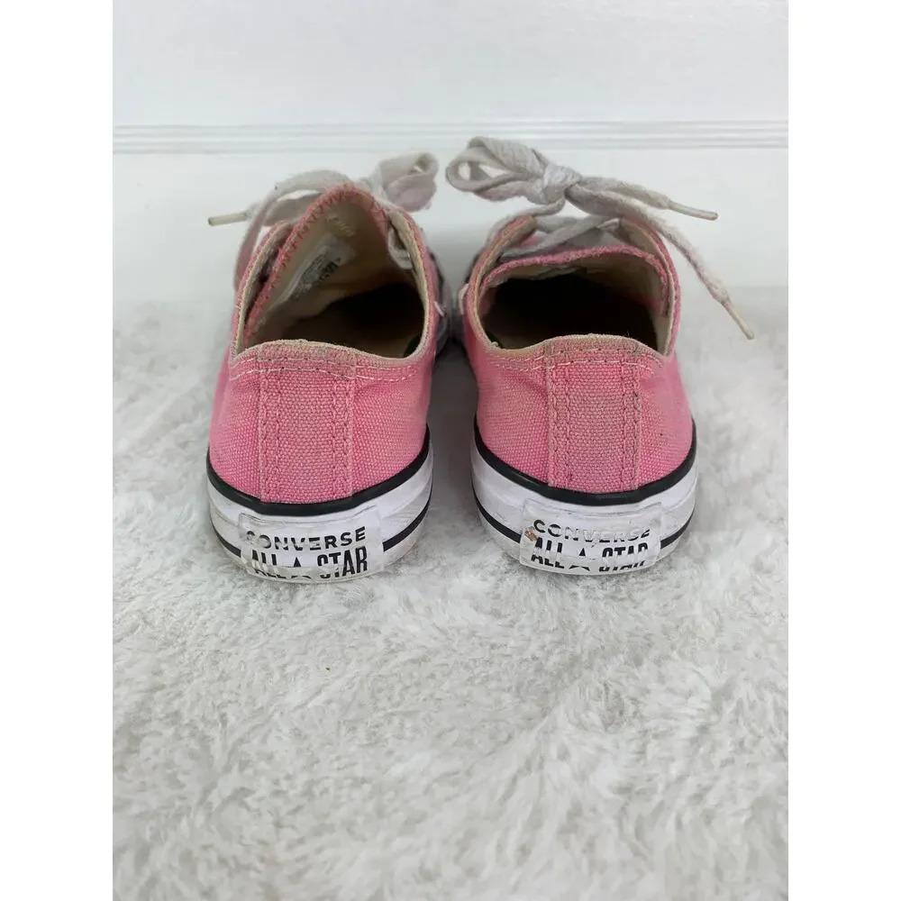 Converse All Star Low Top Pink Canvas Sneakers Youth Size 12 US (EUR 29)